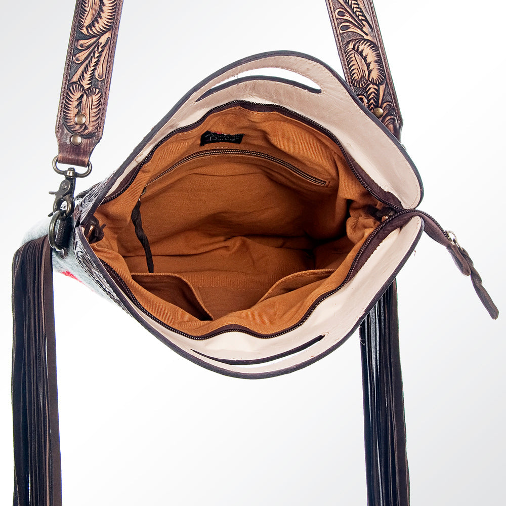 American Darling Hand-Tooled Saddle Blanket Leather Clutch