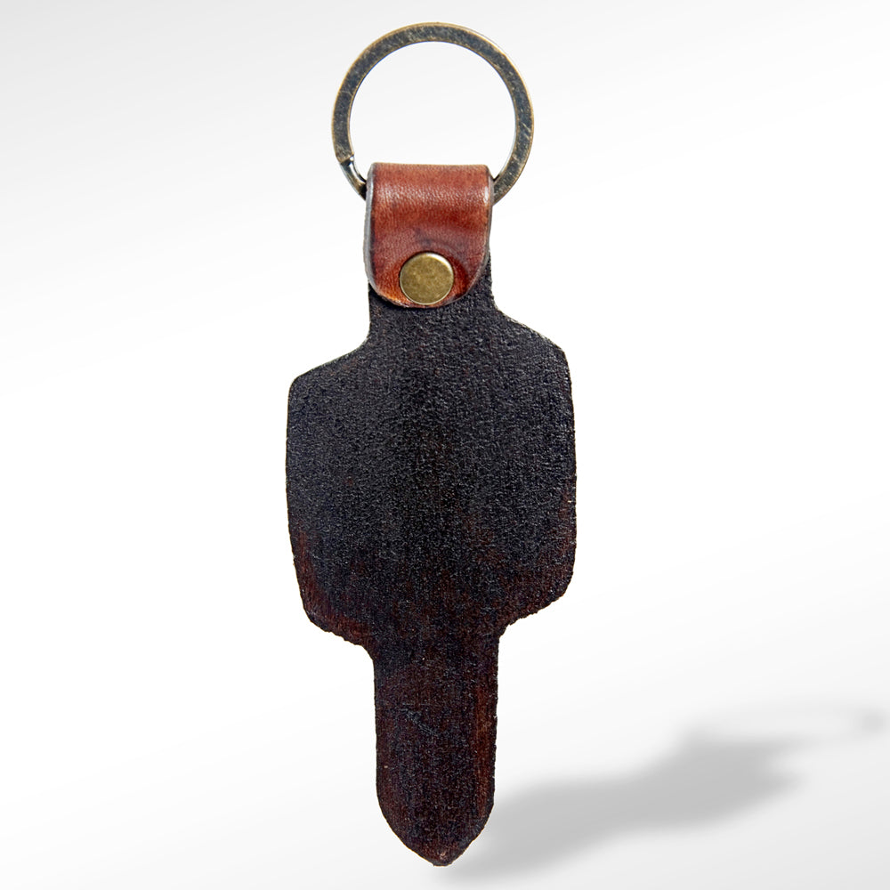 American Darling ADKR145 Hand Tooled Carved Genuine Leather Keyring