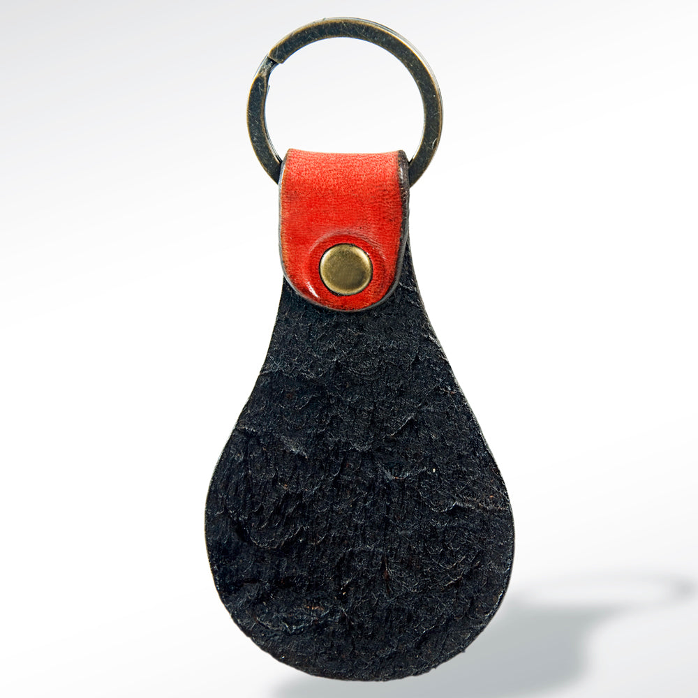 American Darling ADKR151 Hand Tooled Carved Genuine Leather Keyring
