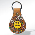 American Darling ADKR152 Hand Tooled Carved Genuine Leather Keyring