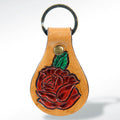 American Darling ADKR157 Hand Tooled Carved Genuine Leather Keyring