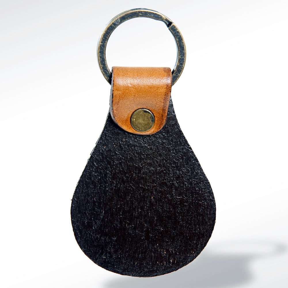 American Darling ADKR158 Hand Tooled Carved Genuine Leather Keyring