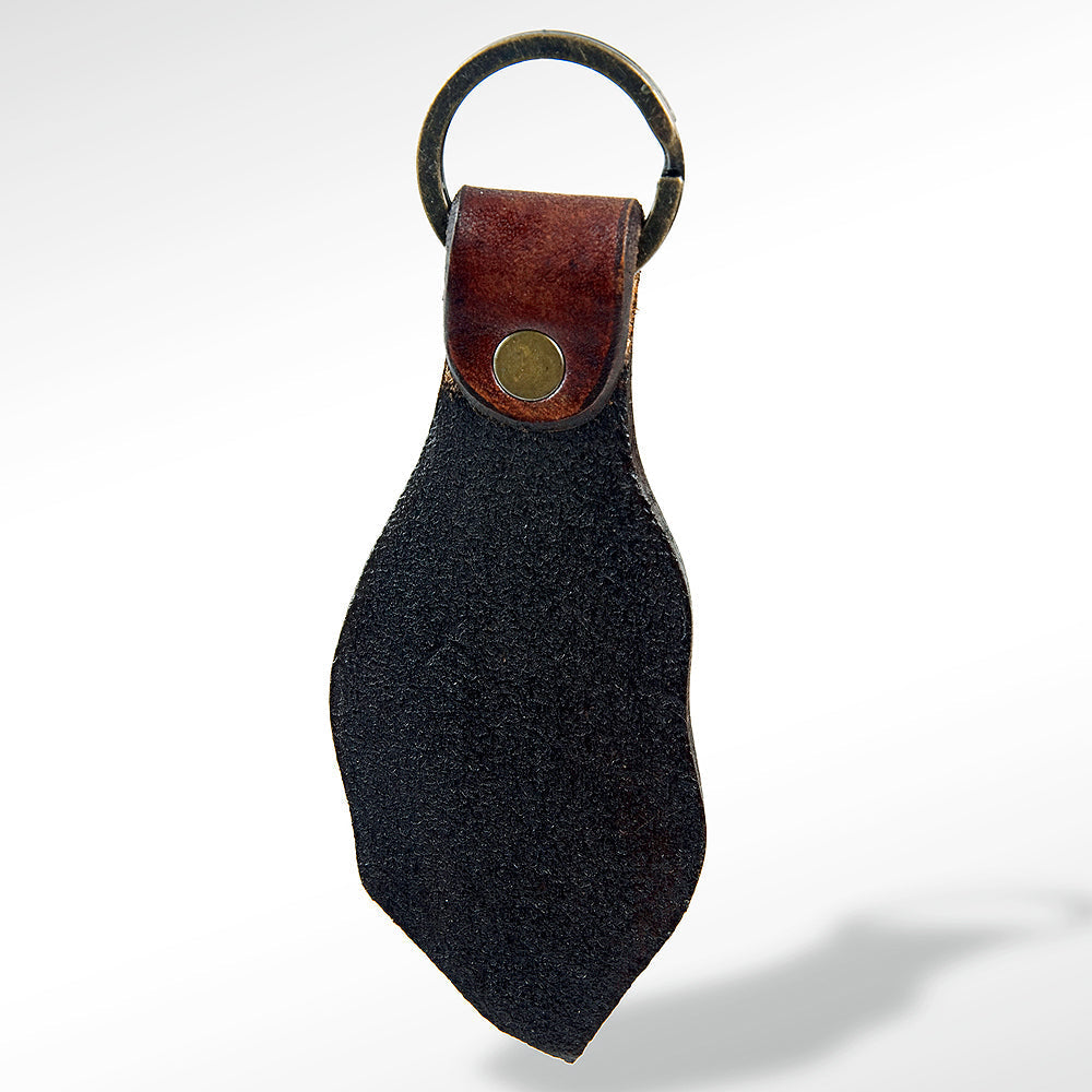 American Darling ADKR162 Hand Tooled Carved Genuine Leather Keyring
