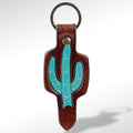 American Darling ADKR163 Hand Tooled Carved Genuine Leather Keyring
