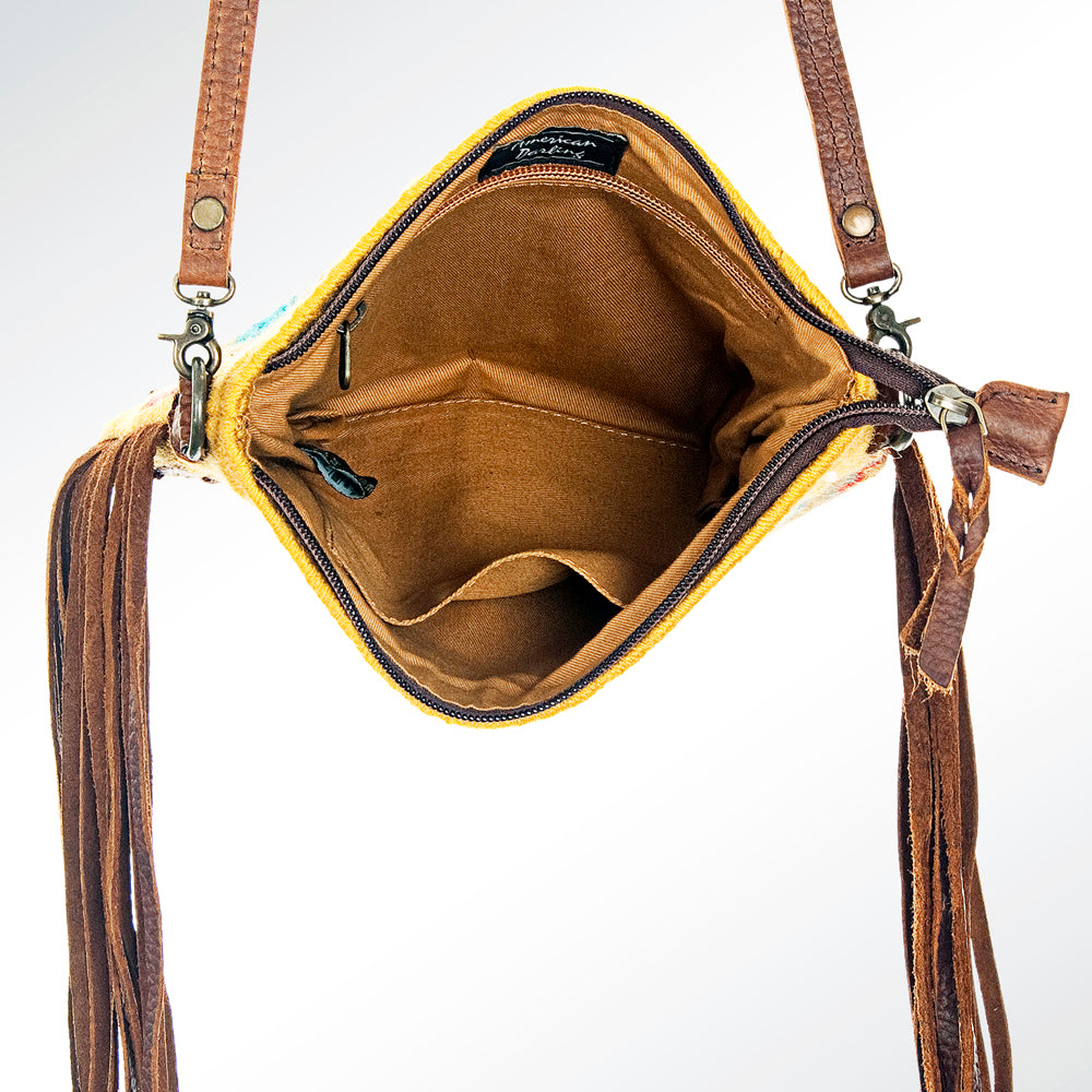 American Darling Crossbody Saddle Blanket Genuine Leather