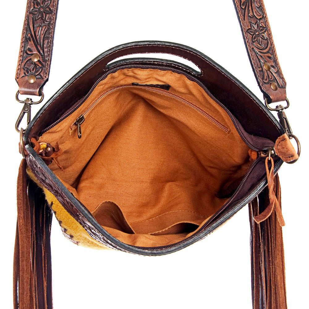 American Darling Hand-Tooled Saddle Blanket Genuine Leather Clutch