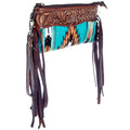 American Darling Hand-Tooled Saddle Blanket Leather Wristlet