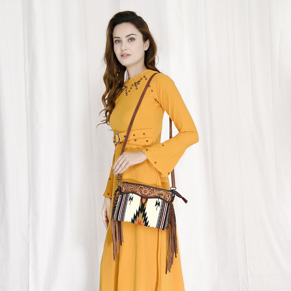 American Darling Hand Tooled Hair-On Genuine Leather