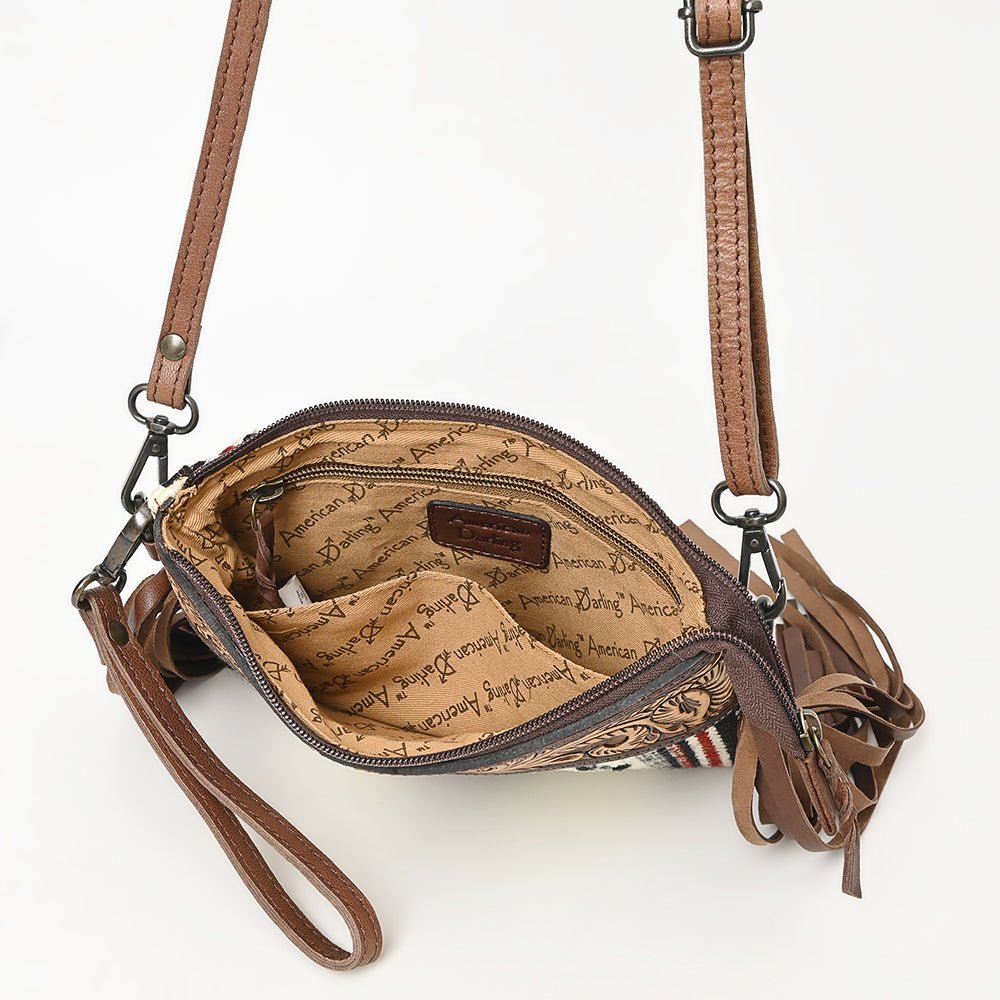 American Darling Hand Tooled Hair-On Genuine Leather