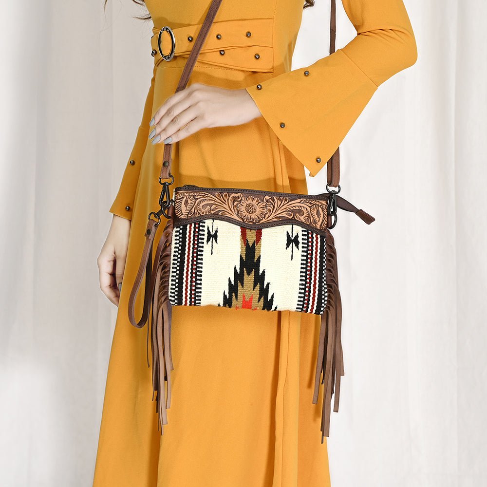 American Darling Hand Tooled Hair-On Genuine Leather
