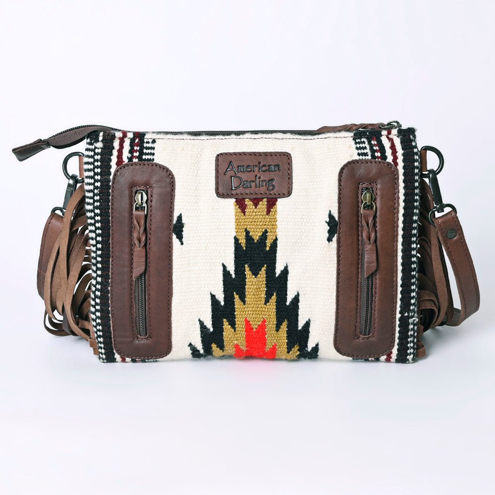 American Darling Crossbody Saddle Blanket Genuine Leather