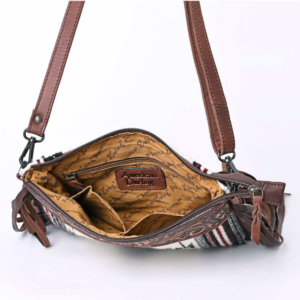 American Darling Crossbody Saddle Blanket Genuine Leather