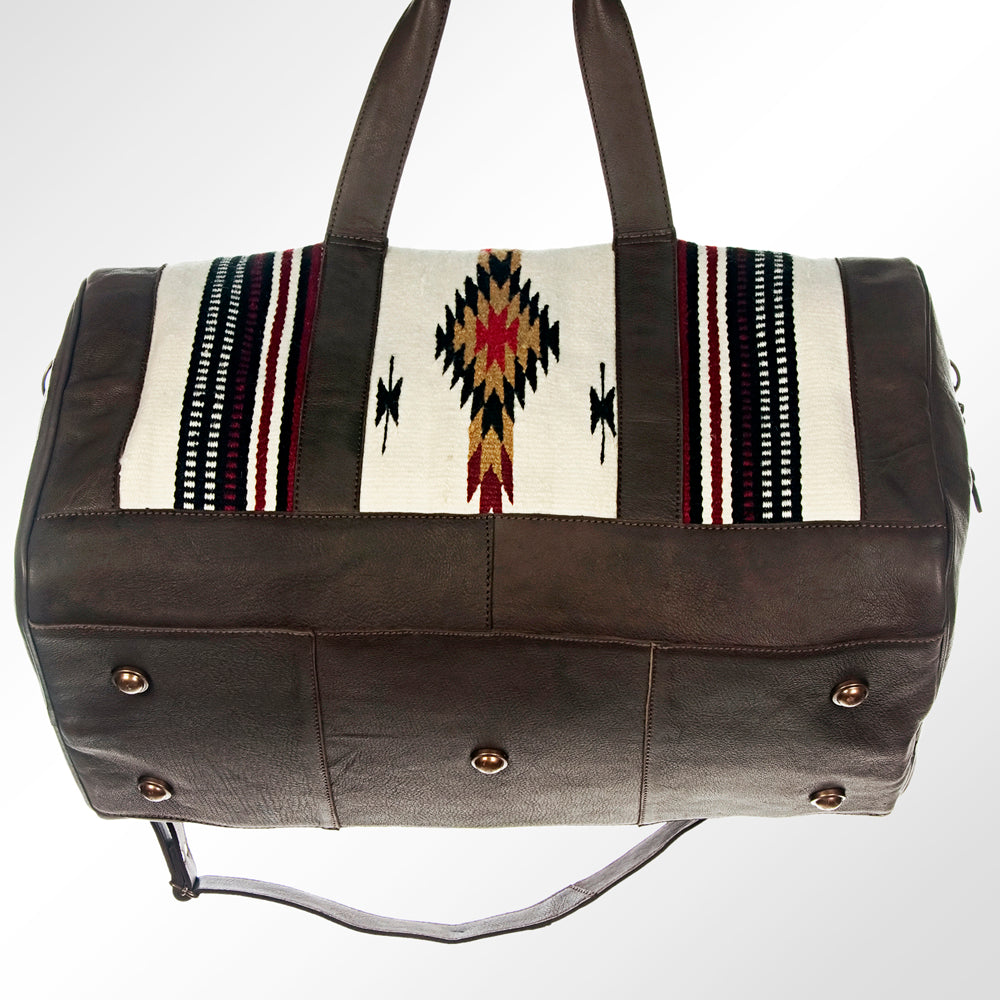 American Darling Duffel Saddle Blanket Genuine Leather Western Women Bag | Handbag Duffle Weekend Travel Bags for
