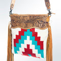 American Darling Hand-Tooled Saddle Blanket Leather Crossbody Bag