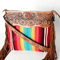 American Darling Hand-Tooled Saddle Blanket Genuine Leather Bag