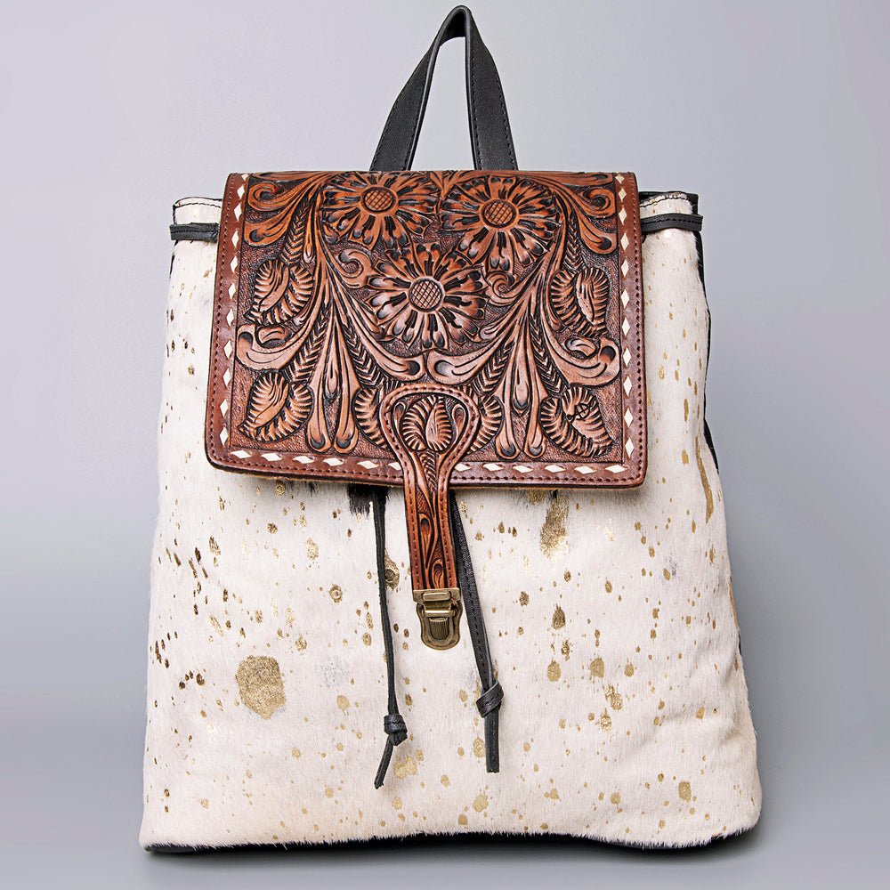 American Darling Hand Tooled Hair-On Genuine Leather