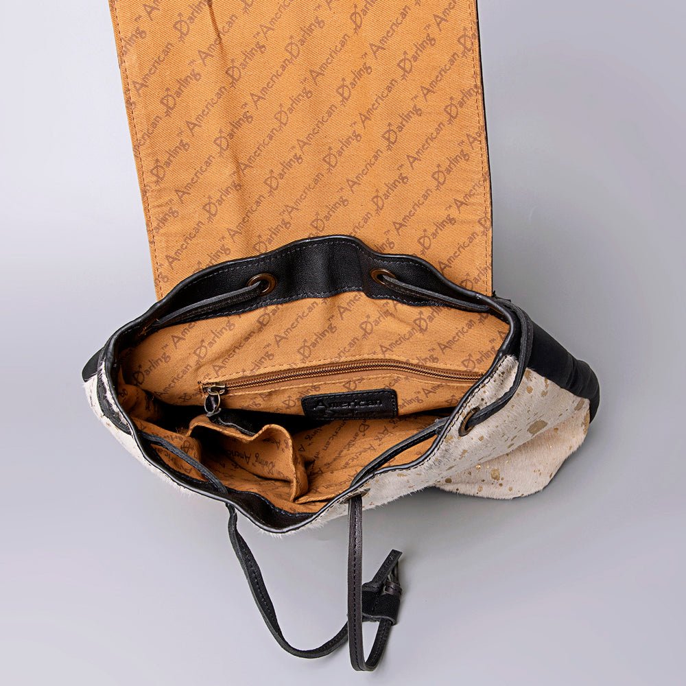American Darling Hand Tooled Hair-On Genuine Leather