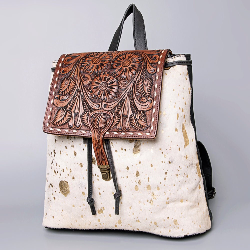 American Darling Hand Tooled Hair-On Genuine Leather