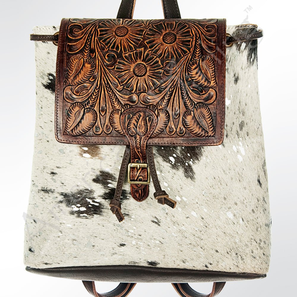 American Darling Hand Tooled Hair-On Genuine Leather