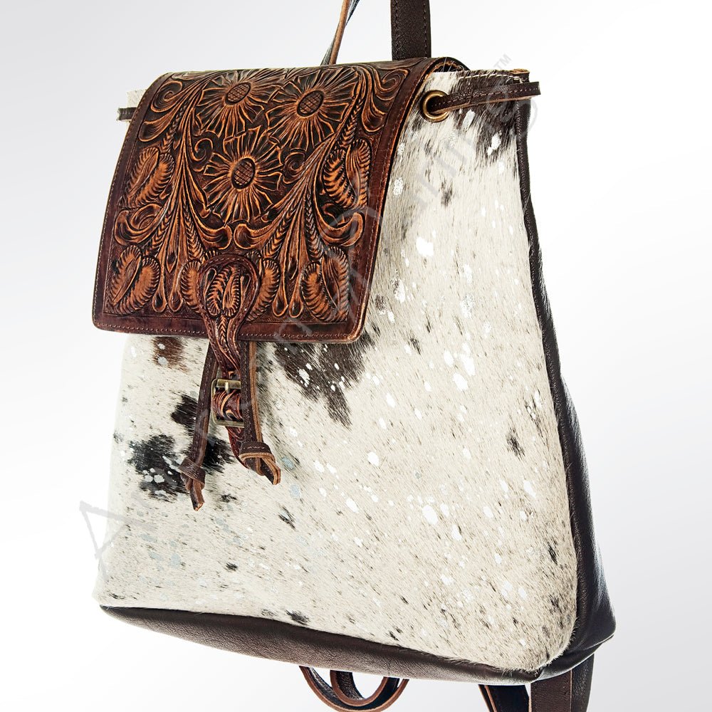 American Darling Hand Tooled Hair-On Genuine Leather