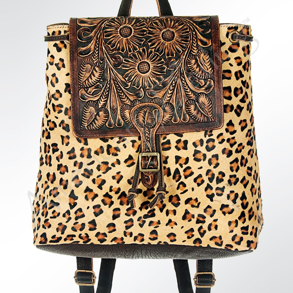 American Darling Hand Tooled Hair-On Genuine Leather