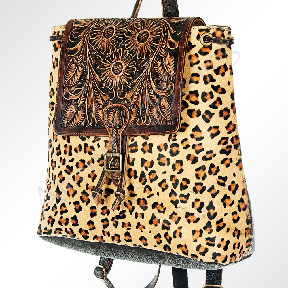 American Darling Hand Tooled Hair-On Genuine Leather