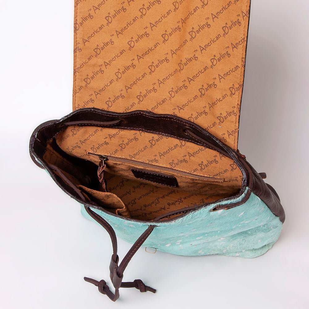 American Darling Hand Tooled Hair-On Genuine Leather