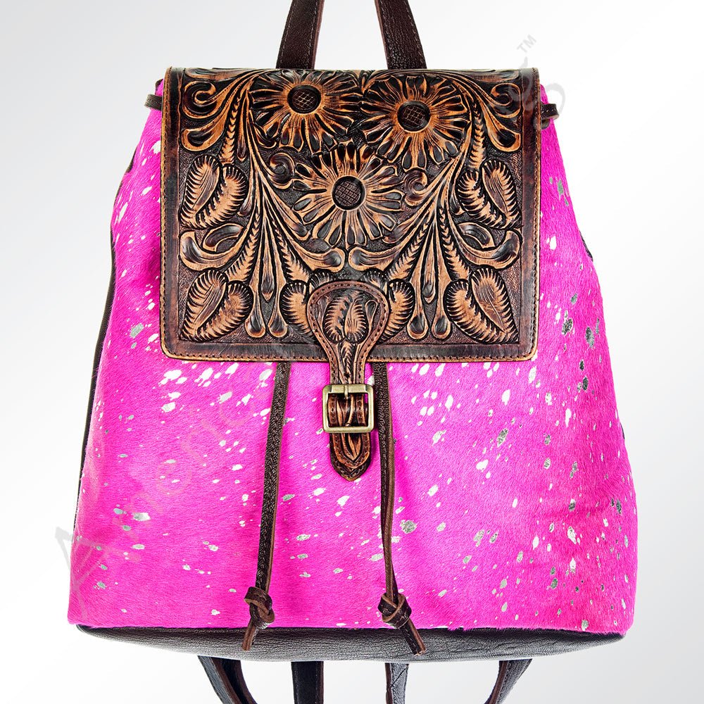 American Darling Hand Tooled Hair-On Genuine Leather