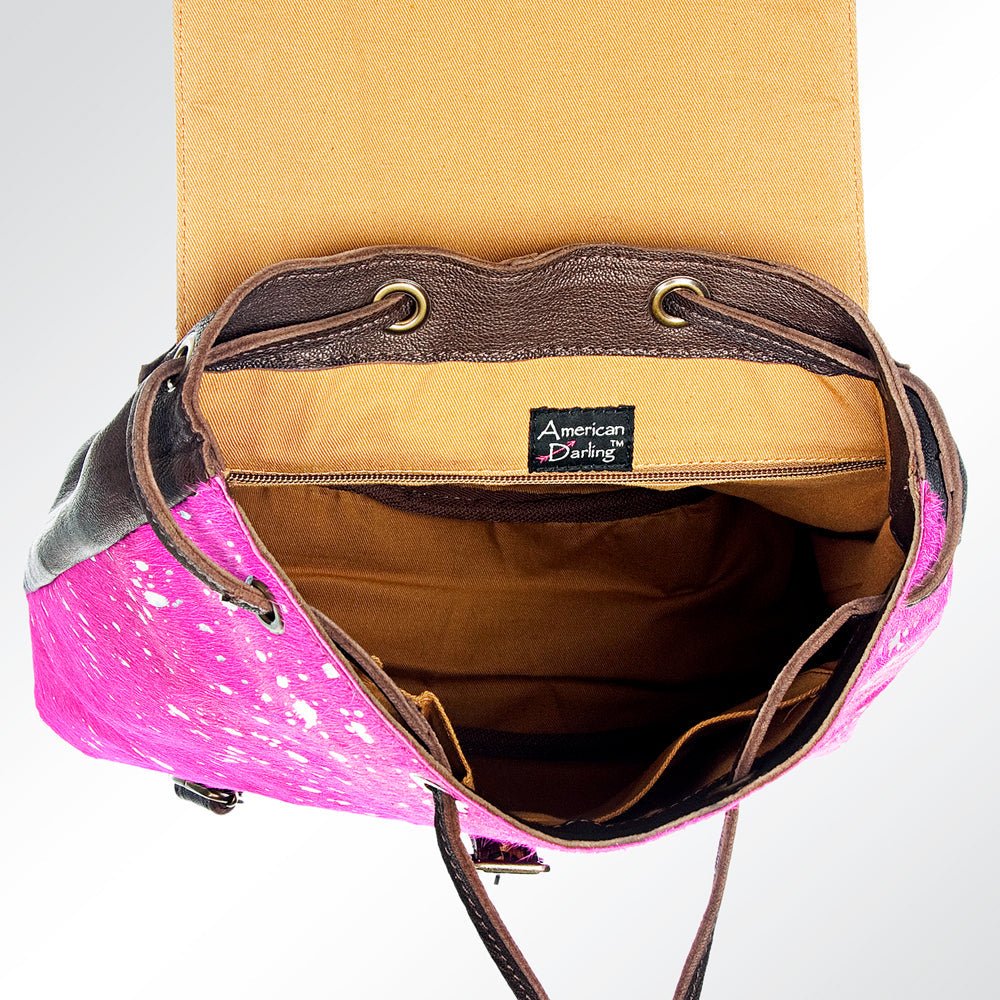 American Darling Hand Tooled Hair-On Genuine Leather