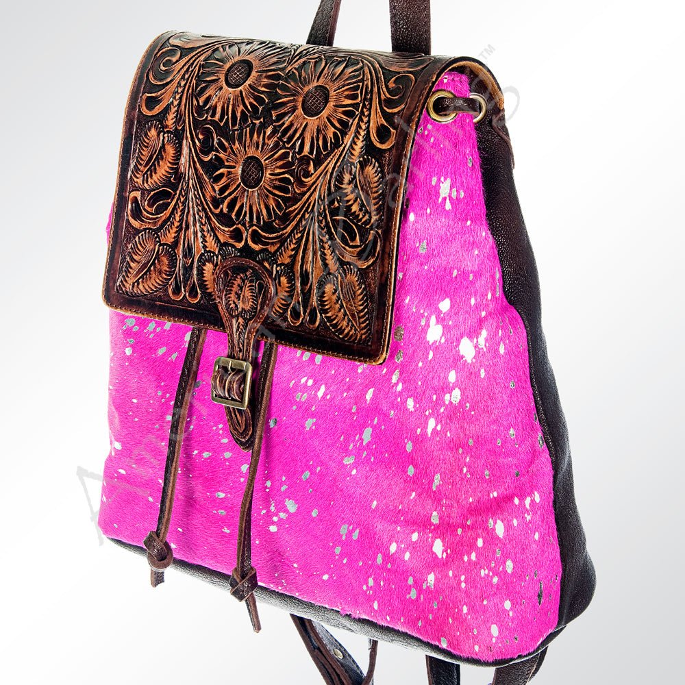 American Darling Hand Tooled Hair-On Genuine Leather