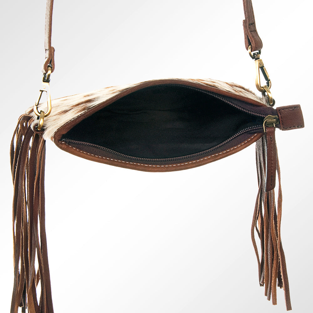 American Darling Small Crossbody Hand Tooled Hair-On Genuine Leather