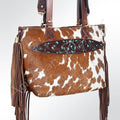 American Darling Hand-Tooled Hair-On Genuine Leather Tote