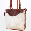 American Darling Tote Hand Tooled Hair-On Genuine Leather