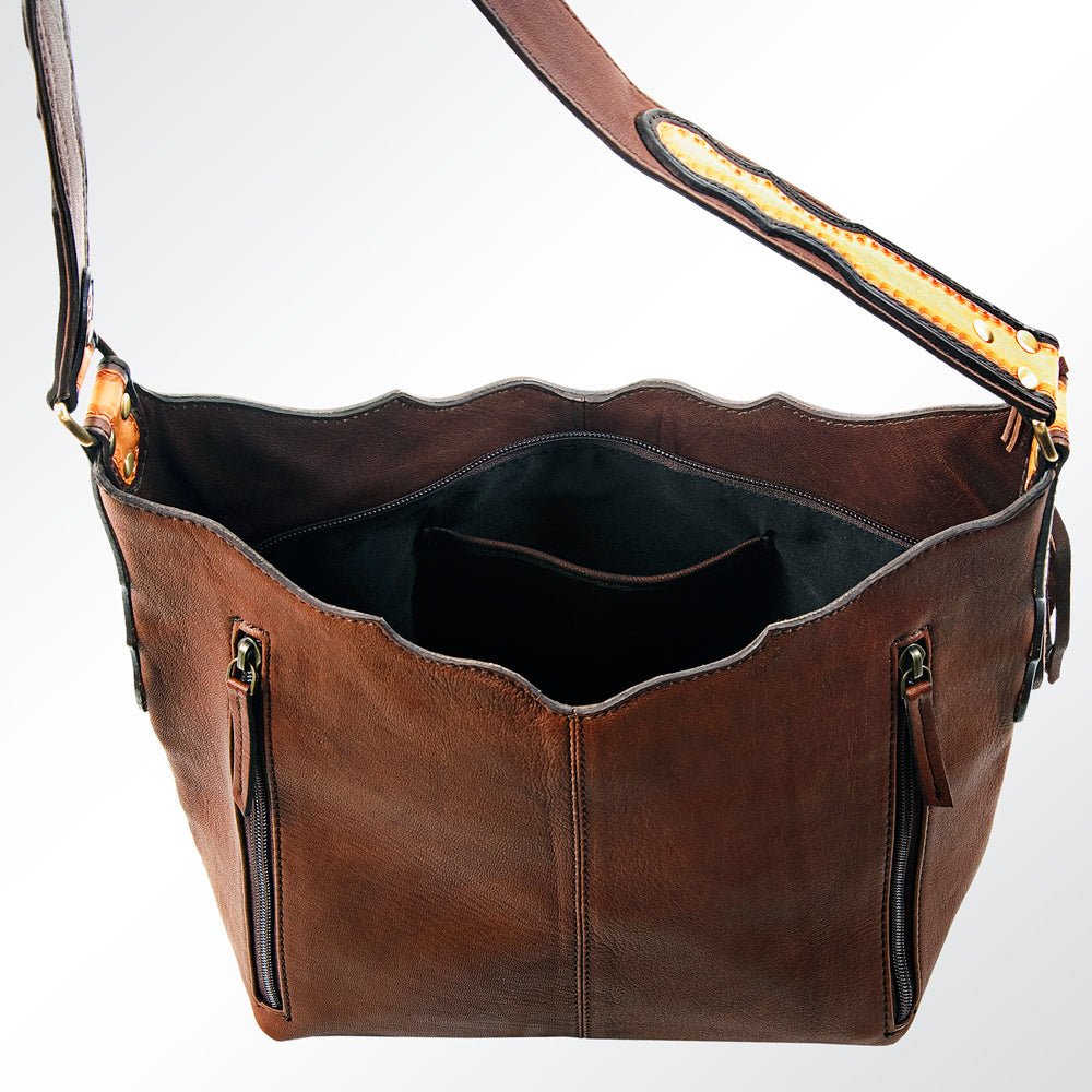 American Darling Hobo Hand Tooled Genuine Leather