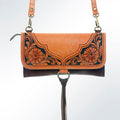 American Darling Hand-Tooled Genuine Leather Small Crossbody Bag