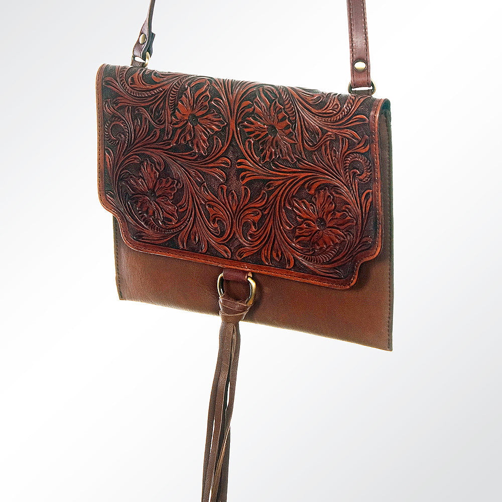 American Darling Hand-Tooled Genuine Leather Coin Purse