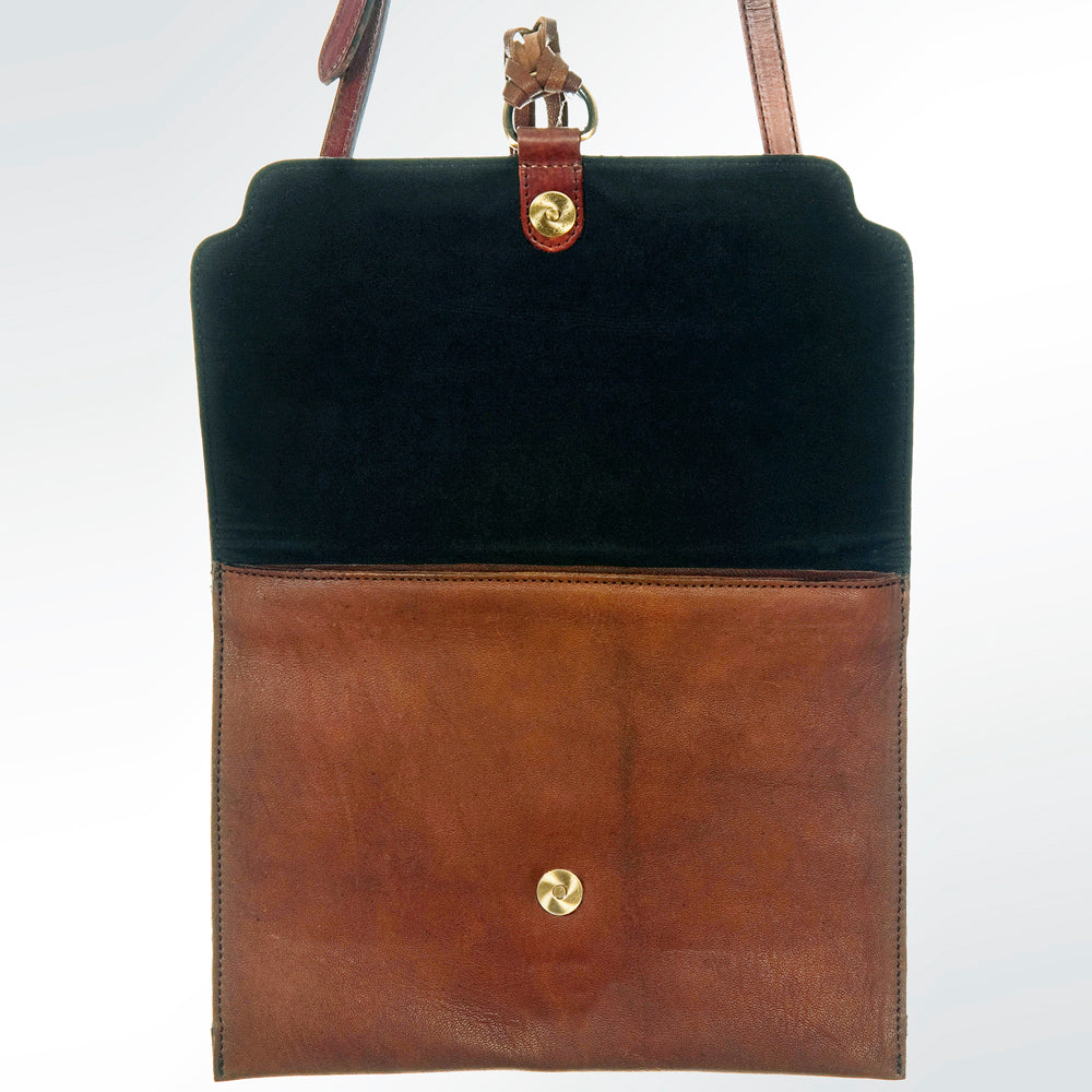 American Darling Hand-Tooled Genuine Leather Coin Purse