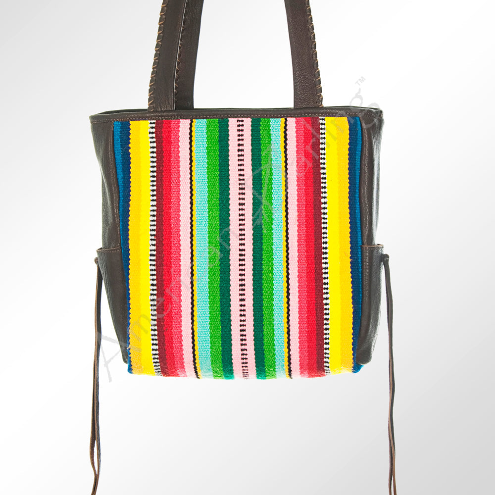 American Darling Saddle Blanket Leather Tote
