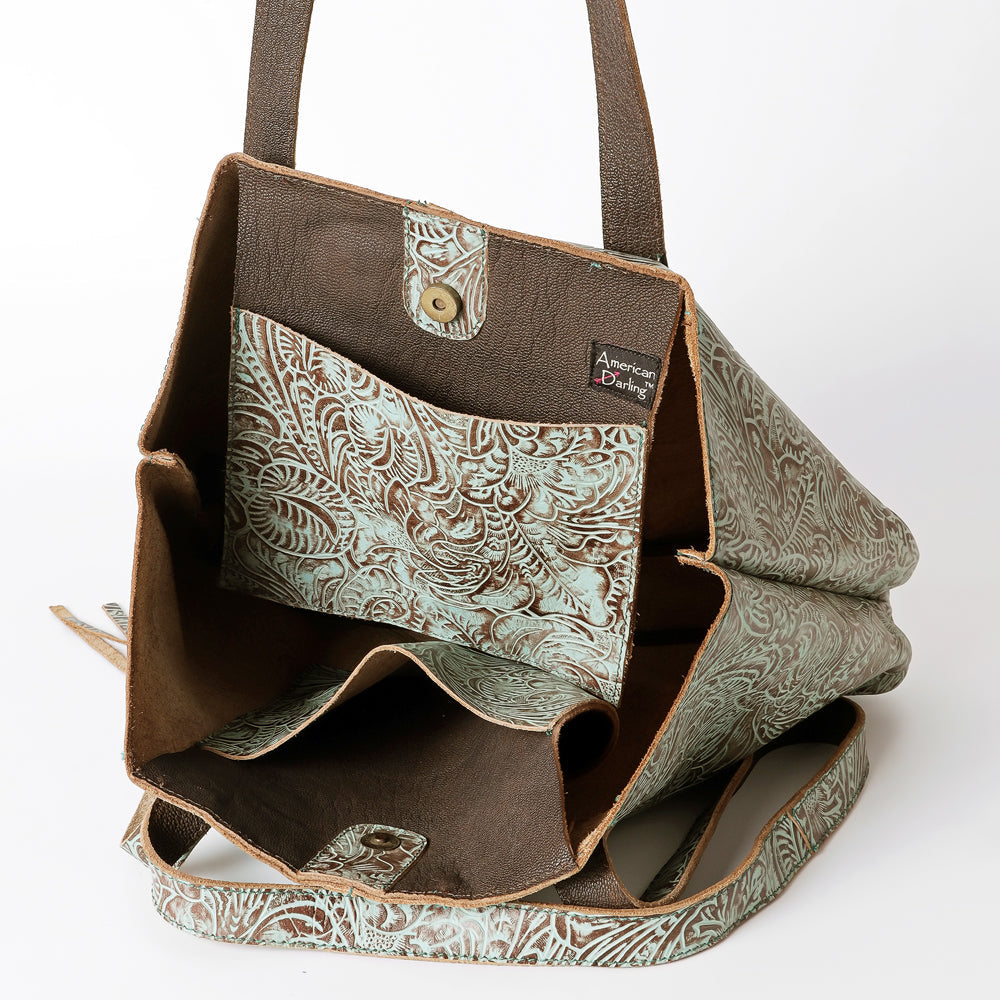 American Darling Embossed Genuine Leather Tote