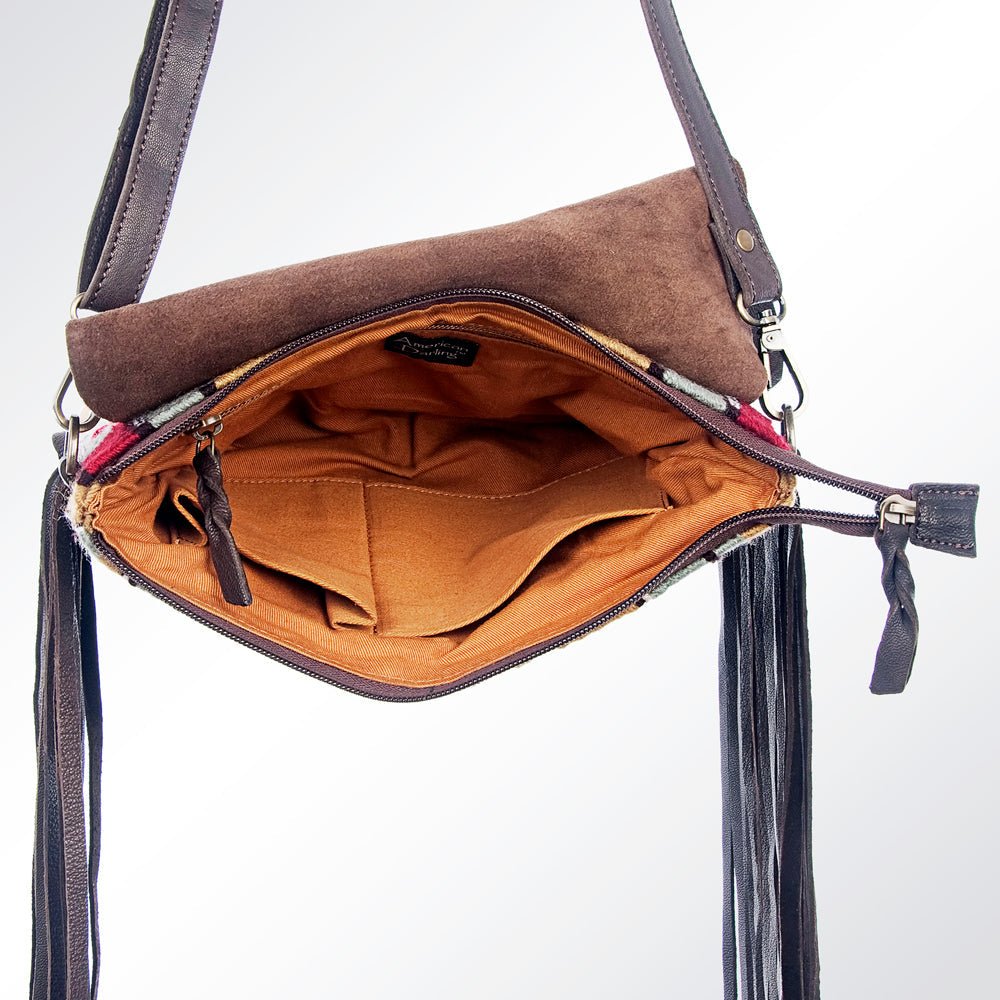 American Darling Crossbody Saddle Blanket Genuine Leather