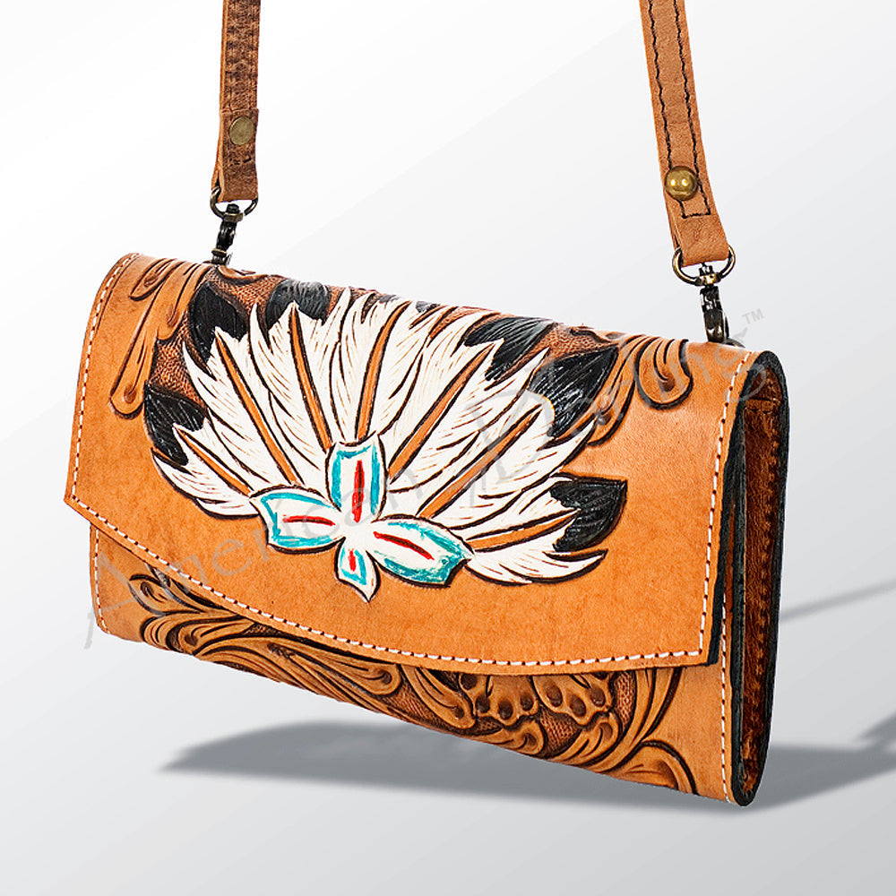 American Darling Organiser Hand Tooled Saddle Blanket Genuine Leather Western Women Bag Handbag Purse | Organiser Bag for Women | Cute Organiser Bag |Organiser Purse