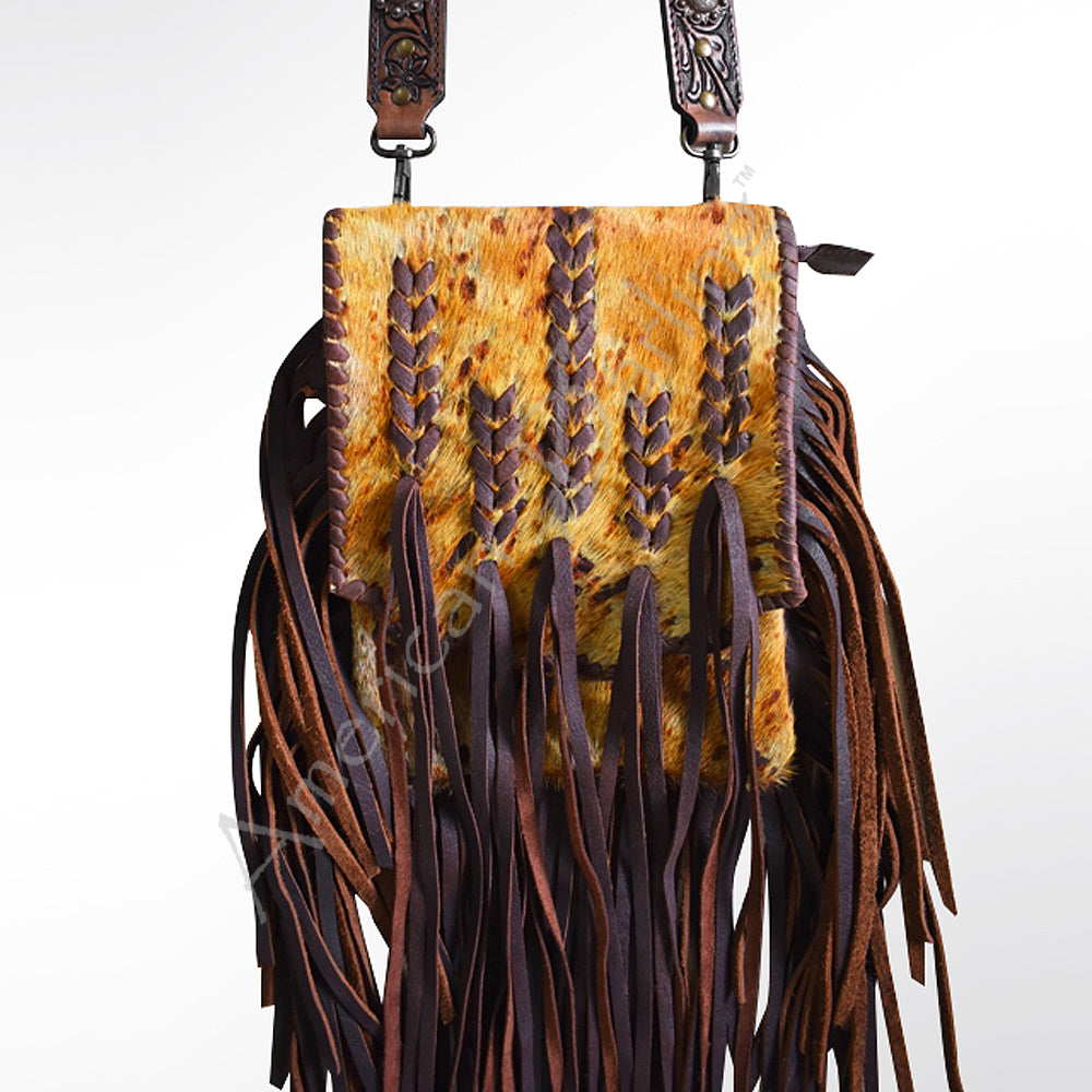 American Darling Hand-Tooled Hair-On Genuine Leather Wallet