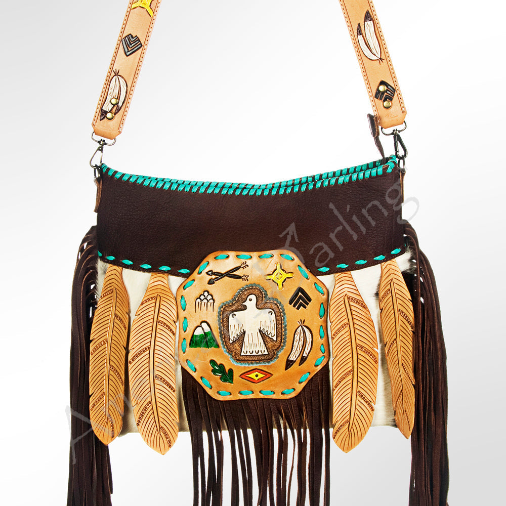 American Darling Hand-Tooled Genuine Leather Tote
