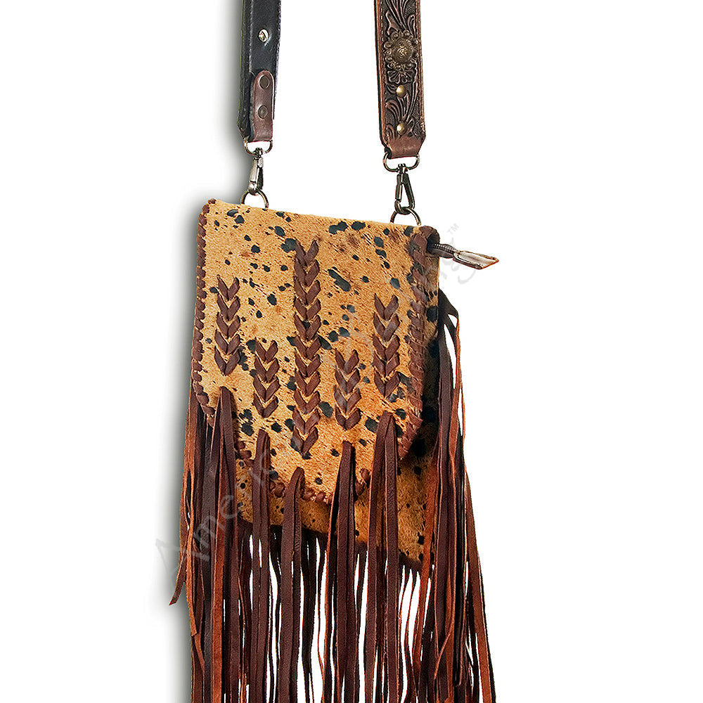 American Darling Hair-On Genuine Leather Crossbody Bag