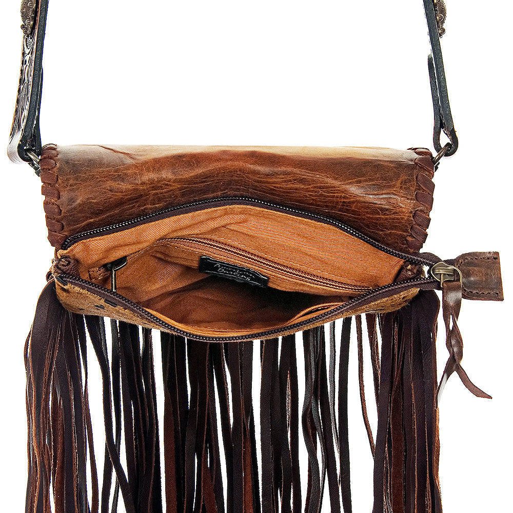 American Darling Hair-On Genuine Leather Crossbody Bag