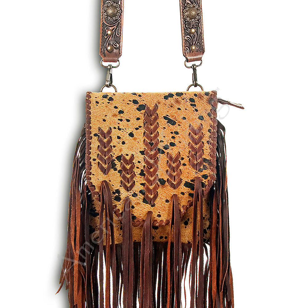 American Darling Hair-On Genuine Leather Crossbody Bag