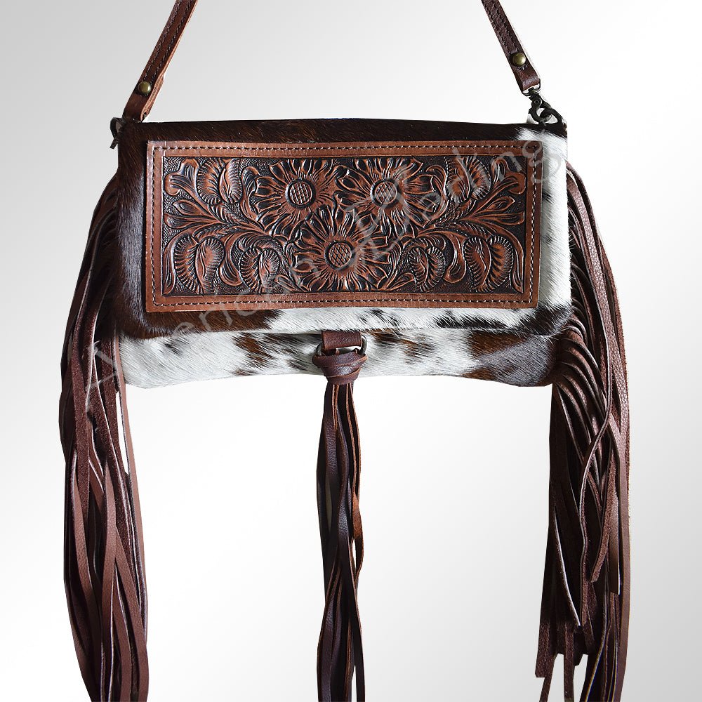 American Darling Hand-Tooled Hair-On Genuine Leather Wallet