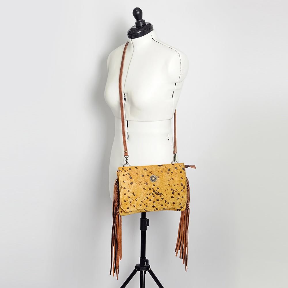 American Darling Hair-On Genuine Leather Clutch