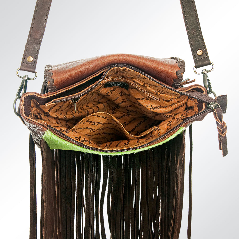 American Darling Hair-On Genuine Leather Crossbody Bag