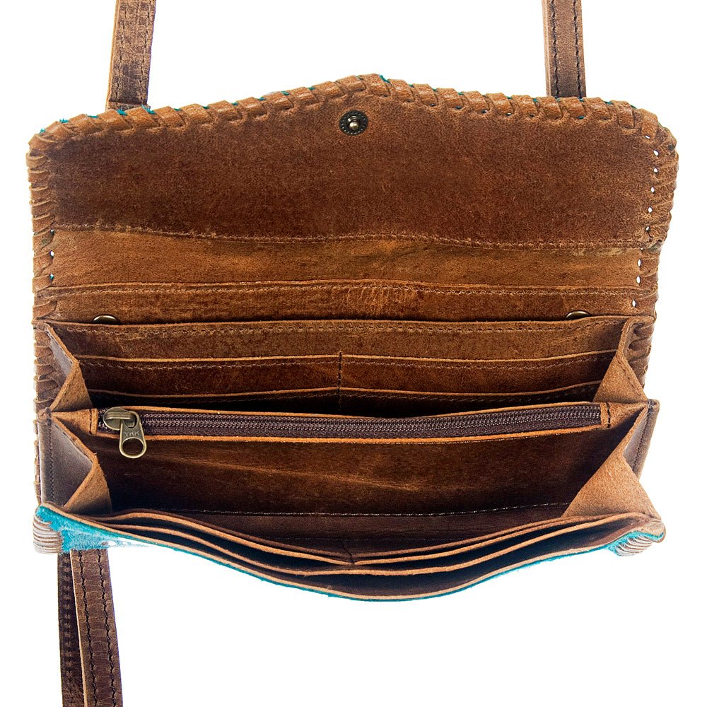 American Darling Hand-Tooled Genuine Leather Small Crossbody Bag